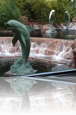 The Mirage Dolphins on the old walkway