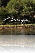 The Mirage Sign with the Casino in the background