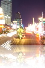 The Las Vegas Strip at night looking North