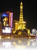 The Las Vegas Strip at night looking South