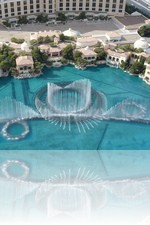 Bellagio Fountains from Paris Eiffel Tower