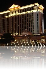 Caesars Palace with the Bellagio Fountains