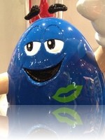 Blue M&M at the M and M Facotry