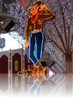 The Pioneer Club Sign on Freemont Street