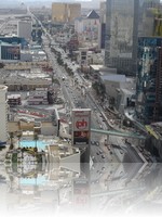 The Las Vegas Strip from the Eiffel Tower looking South